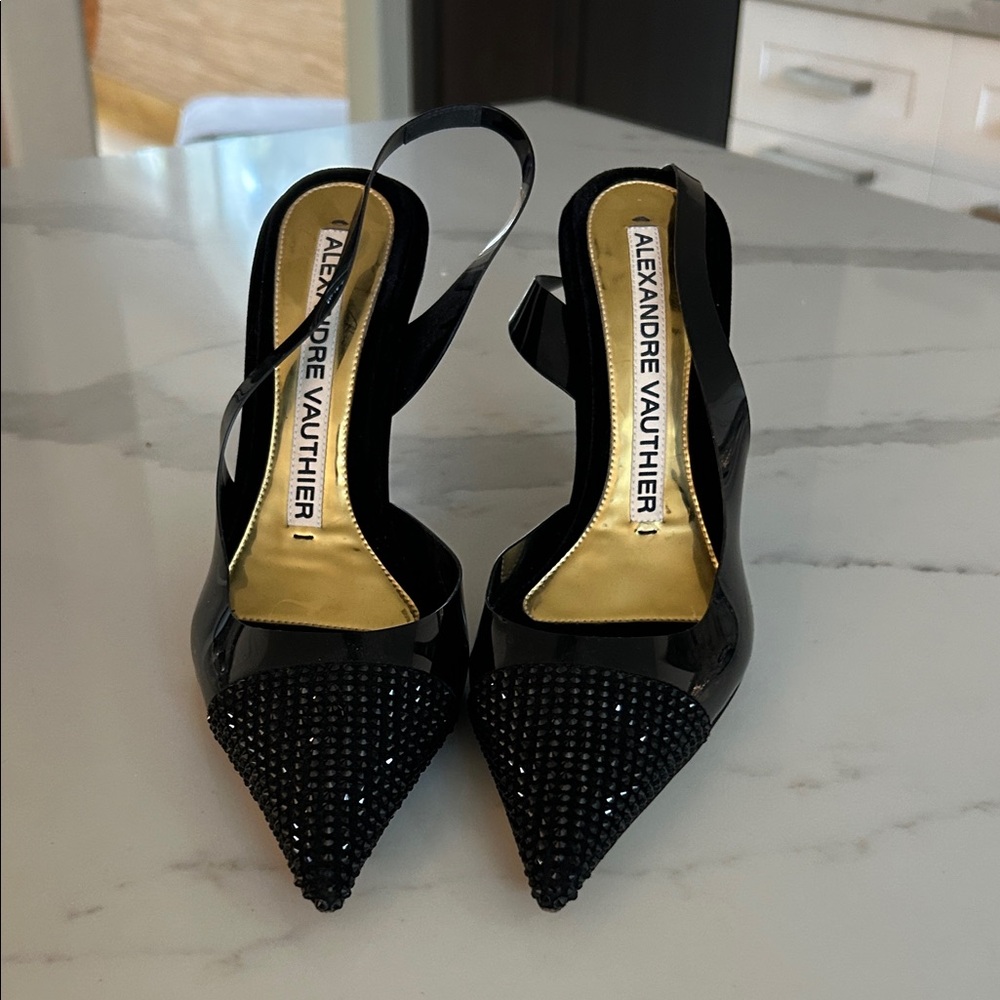 Black Embellished Heels